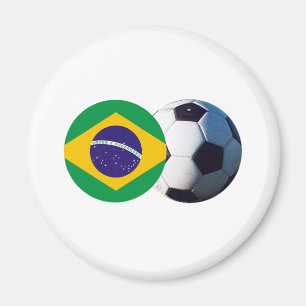 Fußball & Brasilien Fahne MUSEUM Zazzle Magnet