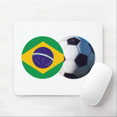 Fußball & Brasilien Fahne MUSEUM Zazzle Mousepad (Mit Mouse)