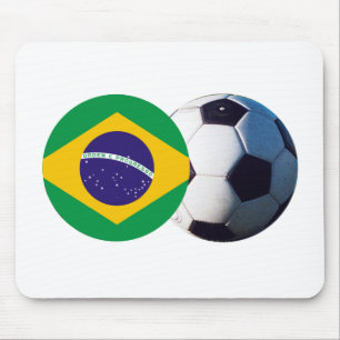 Fußball & Brasilien Fahne MUSEUM Zazzle Mousepad