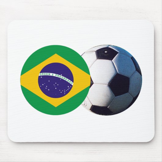 Fußball & Brasilien Fahne MUSEUM Zazzle Mousepad (Vorne)