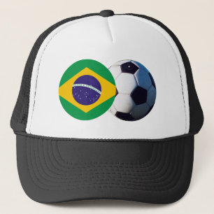 Fußball & Brasilien Fahne MUSEUM Zazzle Truckerkappe