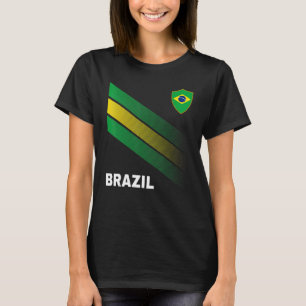 Fußball-Brasilien-Flagge für Fußball-Männer Frauen T-Shirt