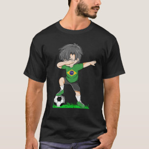 Fußball Brasilien Jersey Brasilianische Flaggenfuß T-Shirt