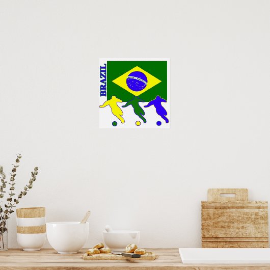 Fußball Brasilien Poster (Küche)