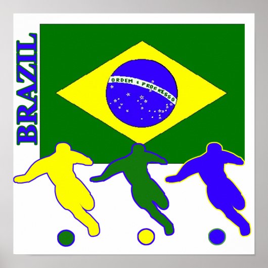 Fußball Brasilien Poster (Vorne)