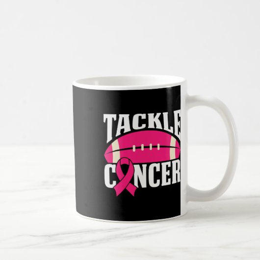 Fußball Breast Awareness Tackle Pink Ribbo Kaffeetasse (Rechts)
