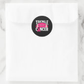 Fußball Breast Awareness Tackle Pink Ribbo Runder Aufkleber (Tasche)