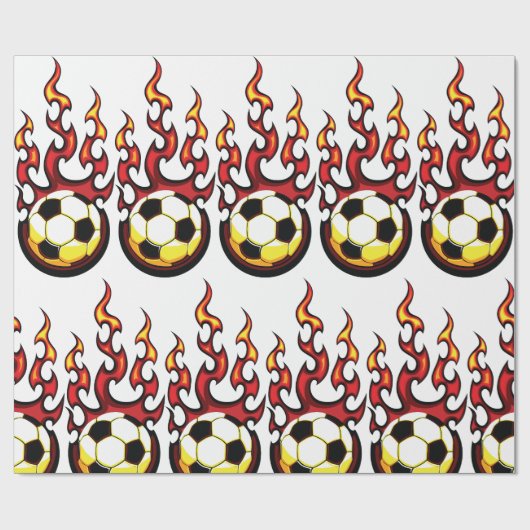 Fußball brennend geschenkpapier (Flach)