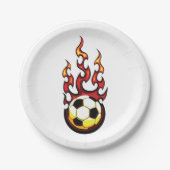 Fußball brennend pappteller (Vorderseite)