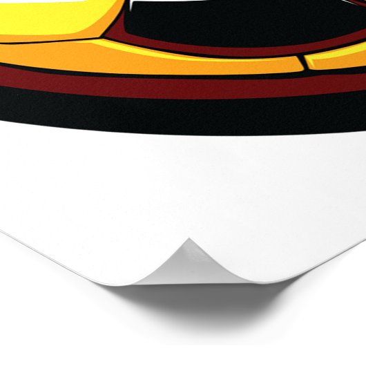 Fußball brennend poster (Ecke)