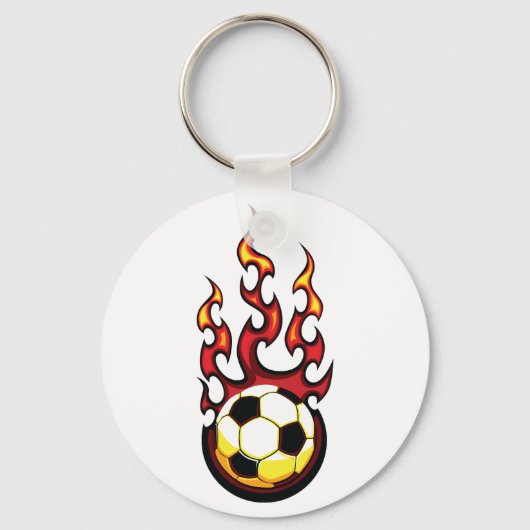 Fußball brennend schlüsselanhänger (Vorderseite)
