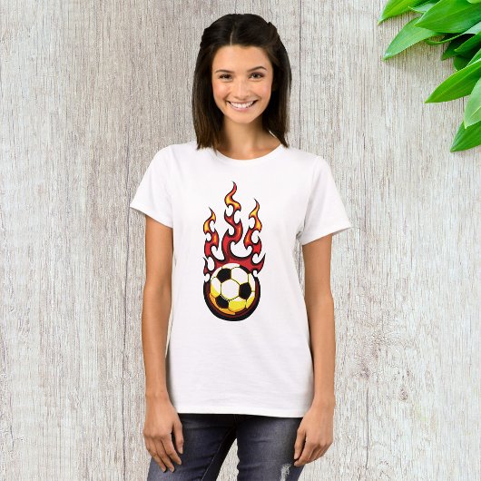 Fußball brennend T-Shirt