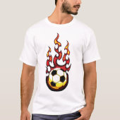 Fußball brennend T-Shirt (Vorderseite)