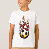 Fußball brennend T-Shirt (Vorderseite)