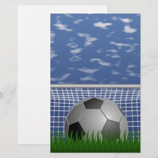 Fußball Briefpapier (Vorne/Hinten)