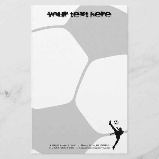 Fußball Briefpapier (Vorderseite)