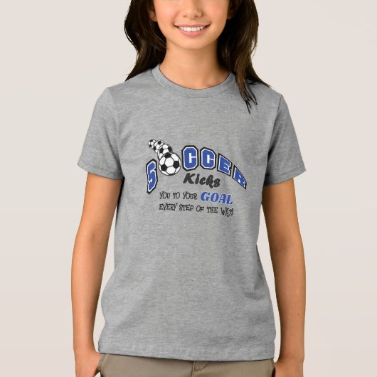 Fußball bringt dich zum Ziel - Dunkelblau Tri-Blend Shirt (Vorderseite)