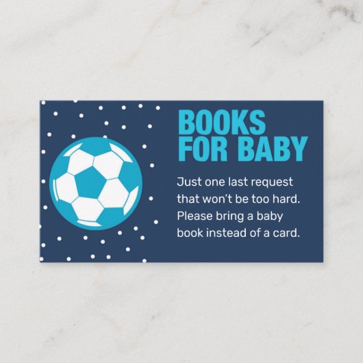 Fußball bringt eine Babydusche mit der Book Card m Begleitkarte (Vorderseite)