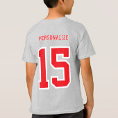 Fußball bringt Sie zum Ziel - Rot T-Shirt (Rückseite)