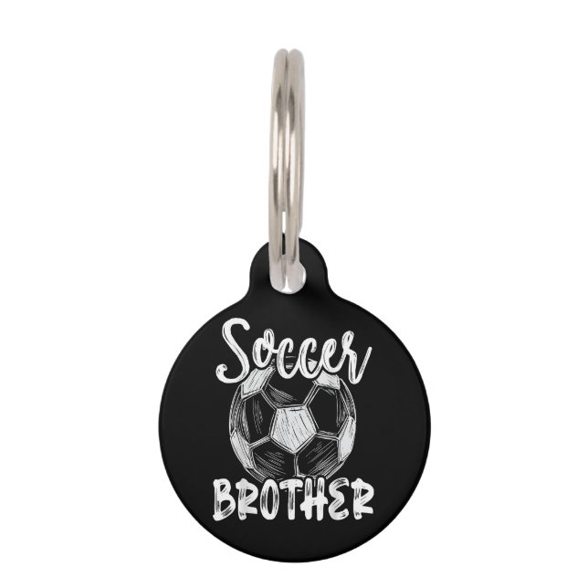 Fußball-Brüder Männer Familie Matching Team Player Haustiermarke (Vorderseite)