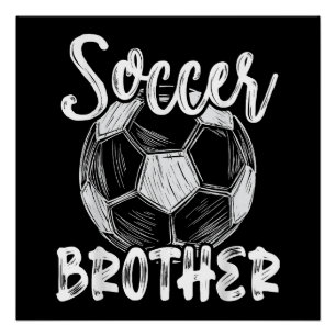 Fußball-Brüder Männer Familie Matching Team Player Poster