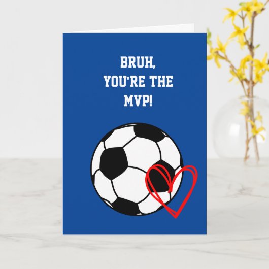 Fußball-Bruh Valentinstag Karte (Gelbe Blume)