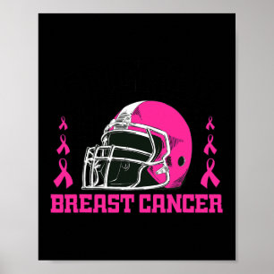 Fußball Brustkrebs-Bewusstsein Rosa Band Jungen  Poster