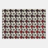Fußball/Burgandi Geschenkpapier Set (Vorderseite)