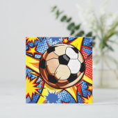 Fußball-Burst Feiertagskarte (Stehend Vorderseite)