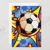 Fußball-Burst Feiertagskarte (Vorne/Hinten)