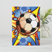 Fußball-Burst Feiertagskarte (Stehend Vorderseite)