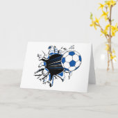 Fußball-Burst Karte (Gelbe Blume)