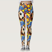 Fußball-Burst Leggings (Vorderseite)