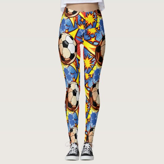 Fußball-Burst Leggings (Vorderseite)