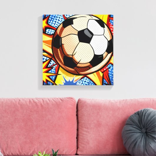 Fußball-Burst Leinwanddruck (Insitu (Wohnzimmer))