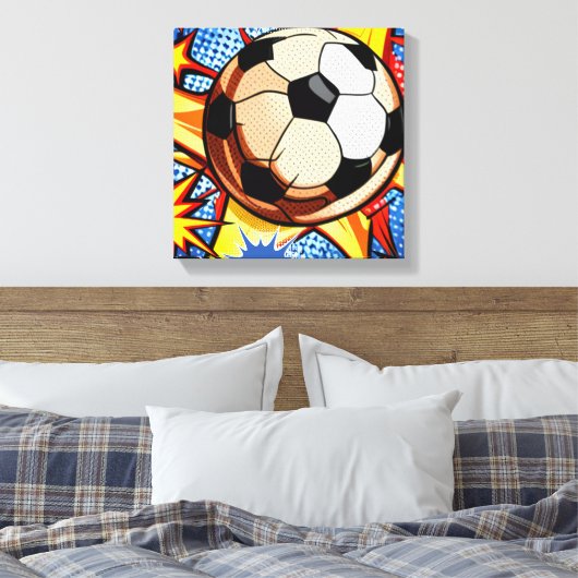 Fußball-Burst Leinwanddruck (Insitu (Schlafzimmer))