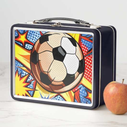 Fußball-Burst Metall Brotdose (Beispiel)