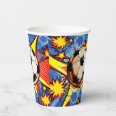 Fußball-Burst Pappbecher (Rückseite)