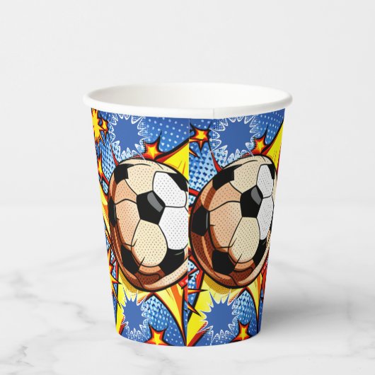 Fußball-Burst Pappbecher (Rechts)