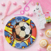Fußball-Burst Pappteller (Party)