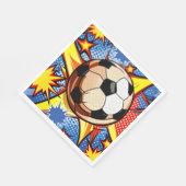 Fußball-Burst Serviette (Ecke)