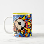 Fußball-Burst Zweifarbige Tasse (Links)