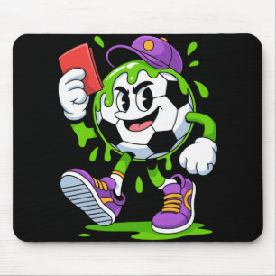 Fußball Byll Cartoon Drip Rote Karte Spaß Mousepad