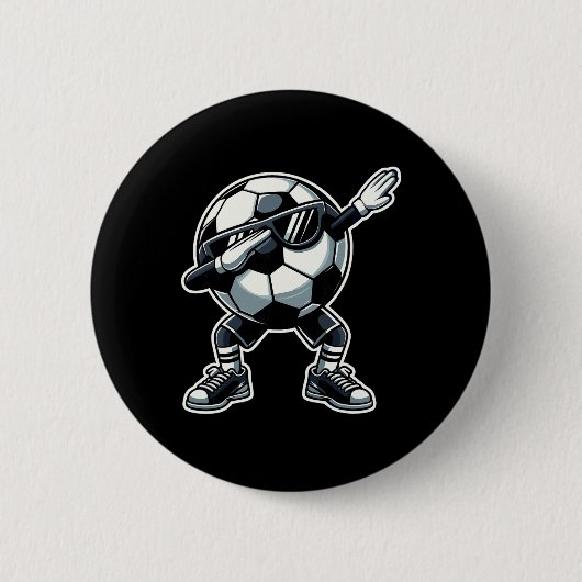 Fußball Byll Dabbing Lustiger Fußballspieler _1 Button (Vorderseite)