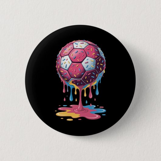 Fußball Byll Drip Eiscreme Drip Männer Frauen Spie Button (Vorderseite)