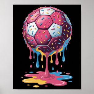 Fußball Byll Drip Eiscreme Drip Männer Frauen Spie Poster