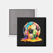 Fußball Byll Farbe Creme Drip Jugend Drip Fußball Magnet (Vorderseite/Rückseite)