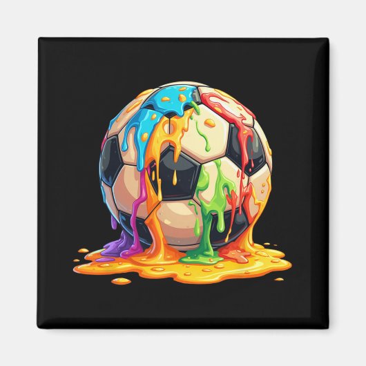 Fußball Byll Farbe Creme Drip Jugend Drip Fußball Magnet (Vorne)