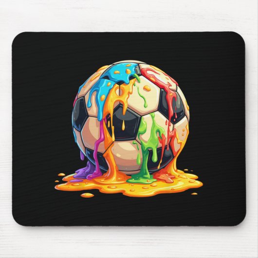 Fußball Byll Farbe Creme Drip Jugend Drip Fußball Mousepad (Vorne)