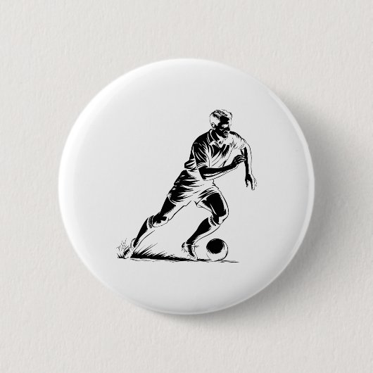 Fußball Byll In Bewegung Pixel-Art-Design _1 Button (Vorderseite)